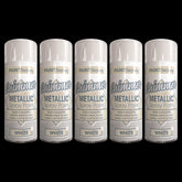 5X Paint Factory White Metallic Spray Paint 200ml Spray Paint